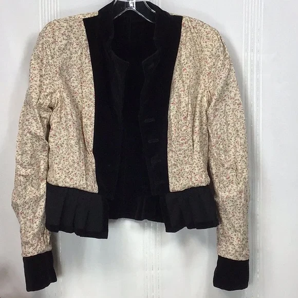 VTG American Rag Black Cotton Velveteen Cropped Lined Jacket - Picture 9 of 16